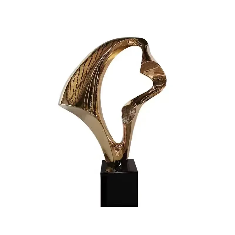 Chrome Painting Modern Art Stainless Steel Abstract Metal Sculptures Gold Sculpture for Home Decoration