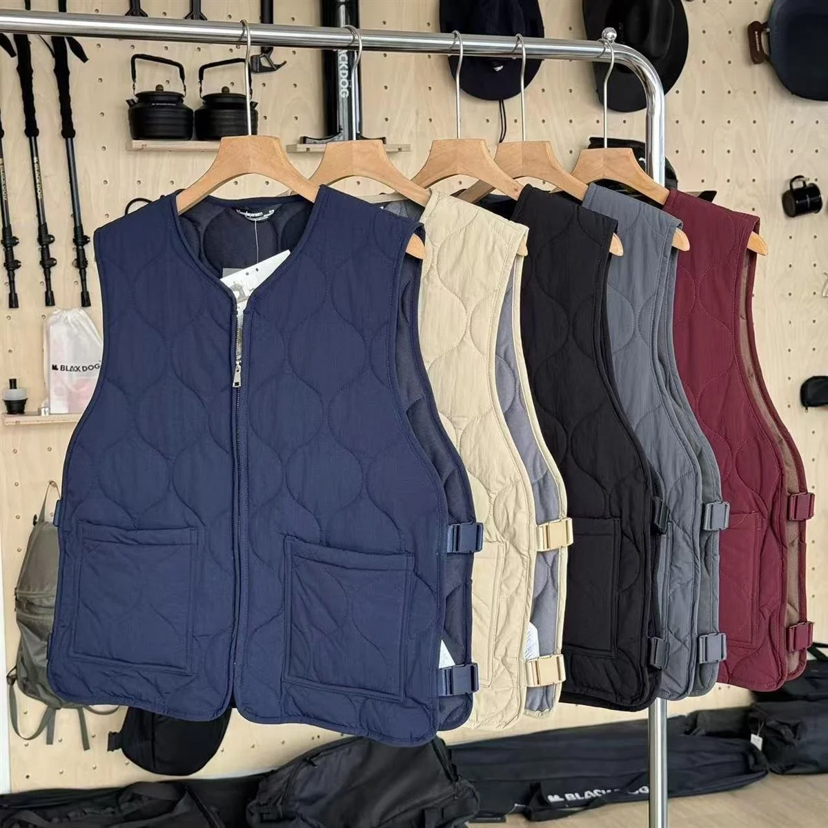 

Осень-зима, функциональный стеганый жилет с боковой пряжкой, клетчатый стеганый жилет для теплых парков без рукавов, простой уличный жилет унисекс с хлебом