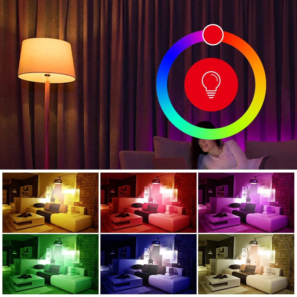 لمبة Tuya Wi-Fi الذكية الجديدة - RGB Zigbee Stepless Dimming & CCT قابلة للتعديل مع تطبيق Alexa Hue SmartThings - AC110V-220V