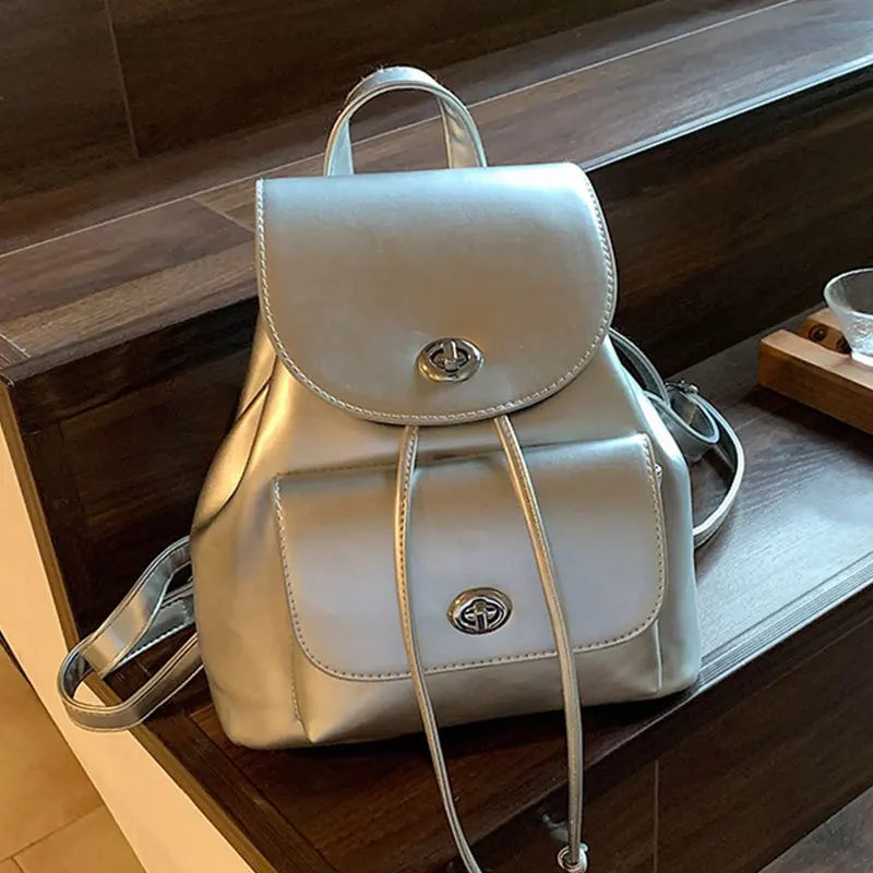 

New texture popular large capacity Korean women bag Mori cute western style backpack fashion commuter simple backpack