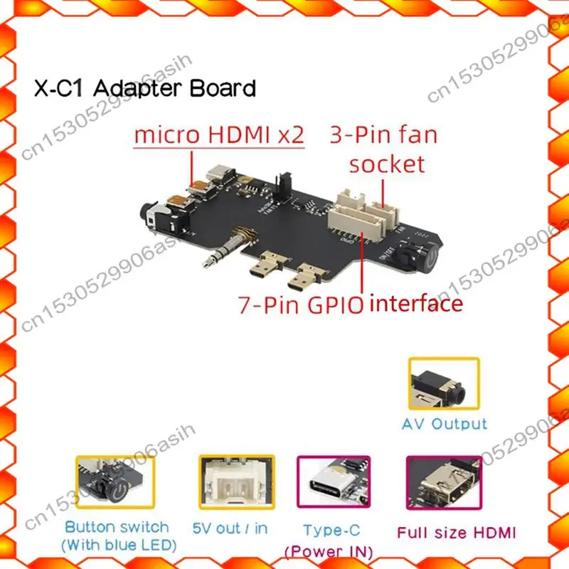 -AT52 Naspi Kit + حافظة معدنية + لوحة توسيع X823 + لوحة X-C1 + مروحة PWM لخادم تخزين القرص الصلب SATA HDD/SSD