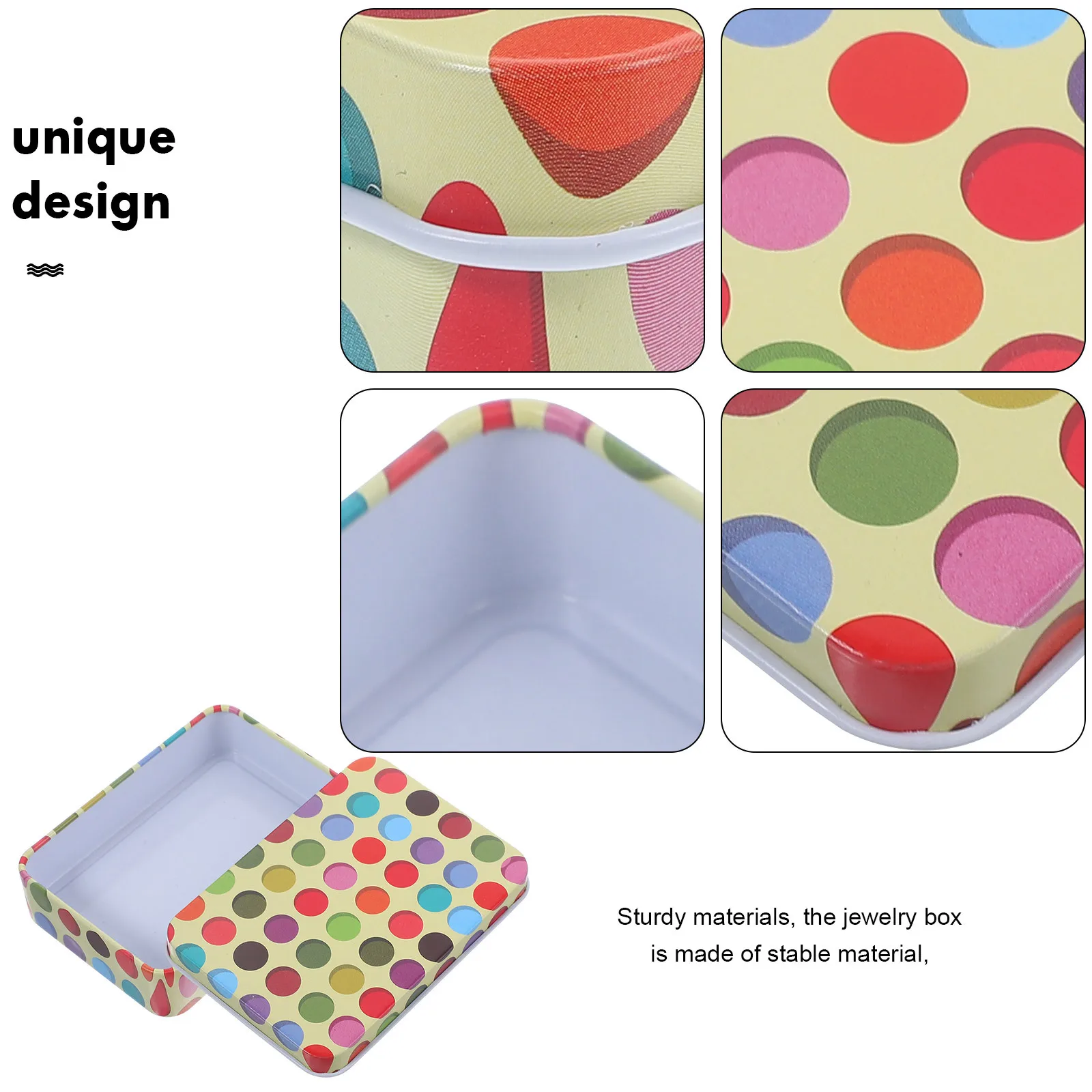 

4Pcs Sturdy Tinplate Storage Boxes for Playing Card Organizer Portable and Versatile Game Card Case Gaming Holder Case