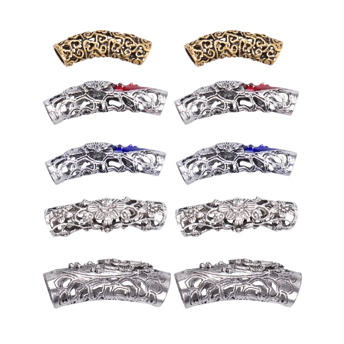 

10 Pcs Dreadlock Beads Hair Braid Rings Festival Decorations Cuffs Dreadlocks Braiding Long Lasting Accessories