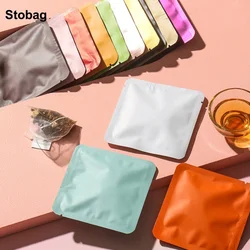 StoBag 100 szt. Kolorowa torba opakowania z folii aluminiowej mała plastikowa uszczelka do herbata kawa proszku pokrowiec przenośna sprzedaż hurtowa