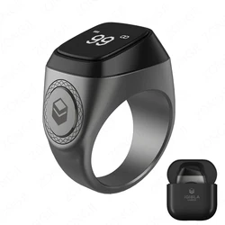 IQibla-anillo inteligente de Tasbih M02, accesorio de aleación de Metal para musulmanes, contador Digital Zikr, recordatorio de tiempo de oración, Bluetooth, resistente al agua, 5