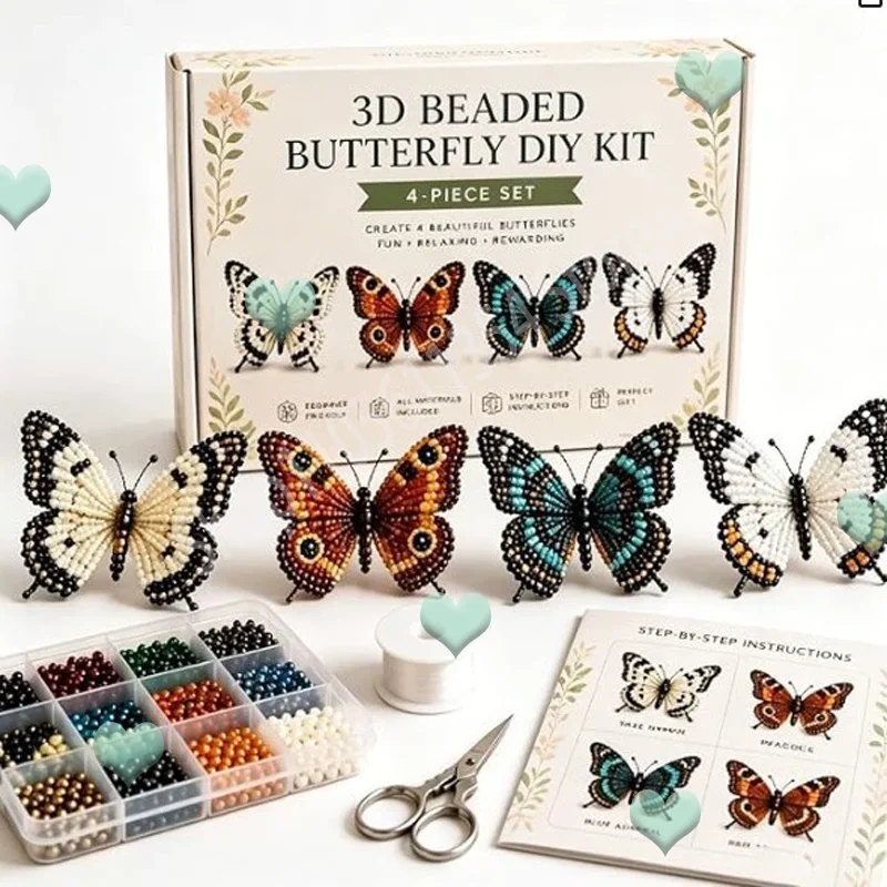 Kit DIY Kupu-kupu 3D Berhias M - Jewelry Making Education ulasan dan harga