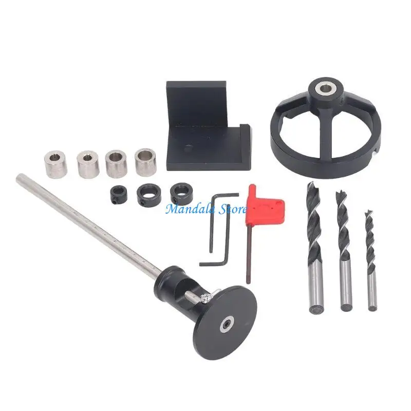 مجموعات ثقب الأعمال الخشبية الأساسية من U2JC، مقياس تحديد قوي، تخزين مريح #6