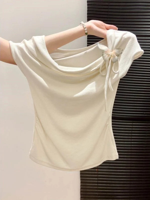 

Short Sleeve Dance Training Uniform Classical Dance Shape Training Clothes Outlet Store Fairy Atmosphere Leading