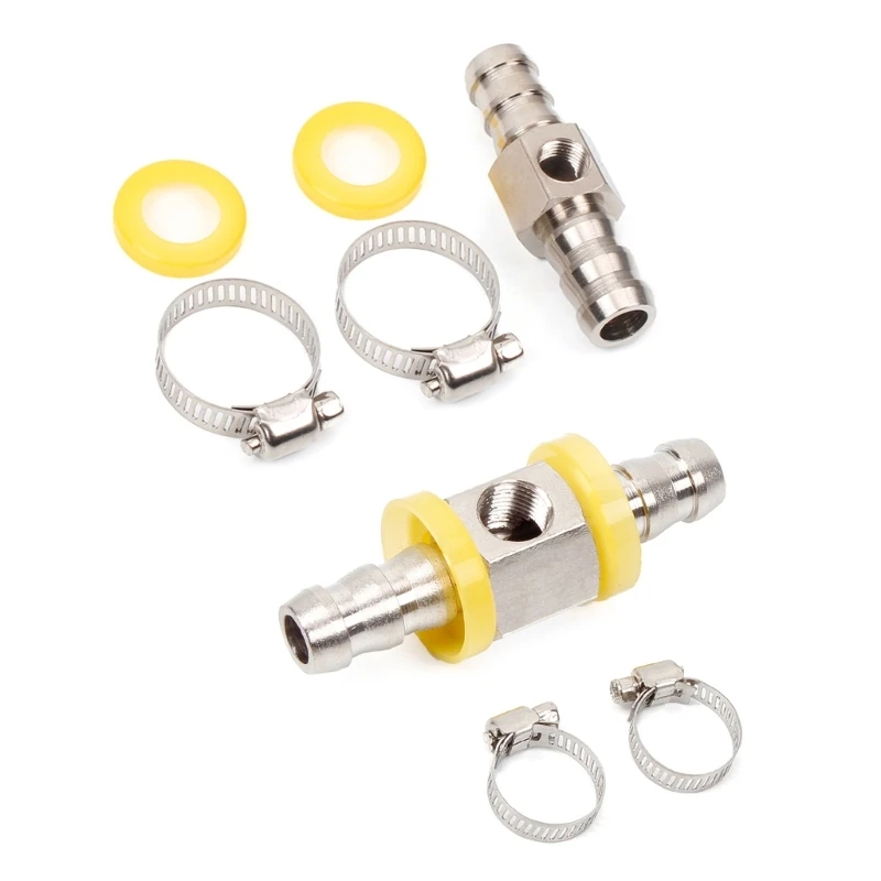 3/8” Line Pressure Barbed- Push Lock T-Fitting Adapter, 1/8-27 NPT Port, Stainless Steel Dropship