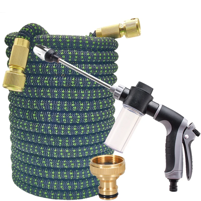 

1 шт./компл. садового удлинительного шланга, пистолет для пены для мойки автомобилей высокого давления, с разъемом и горшком для пены, садовые принадлежности