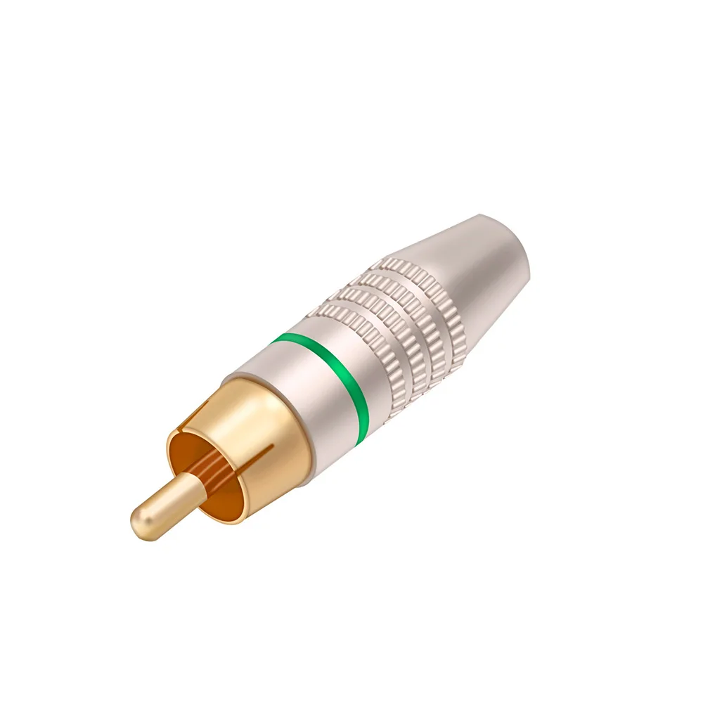 10pcs/lot RCA Male Plug Audio Connector Gold Plated Screw Type Solder-Free Speaker RCA Plug Wire Connector Factory Low Price