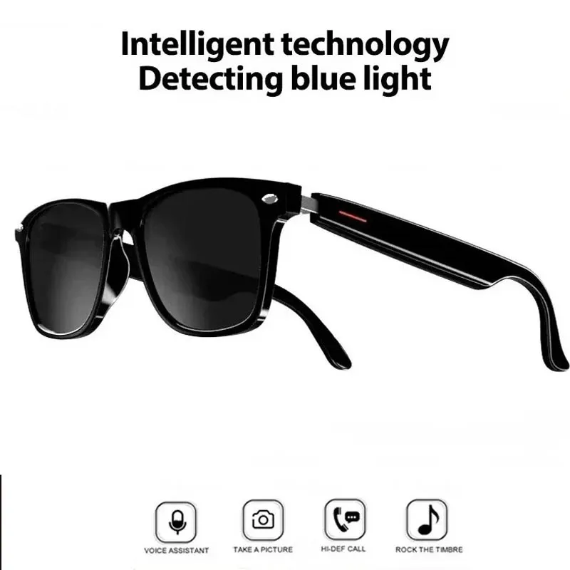 2025 gafas de sol de música inteligente auriculares Bluetooth cámara remota para Xiaomi Huawei Apple gafas de conducción llamadas fáciles