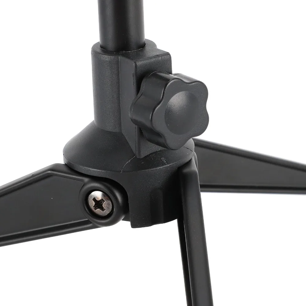 Height Adjustable Desktop Microphone Stand Detachable With Mic Clip Portable Mic Stand Foldable Microphone Tripod for Chatting
