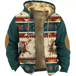 Parka da uomo manica lunga Old civity Pattern Print giacca invernale calda per uomo/donna abbigliamento spesso capispalla