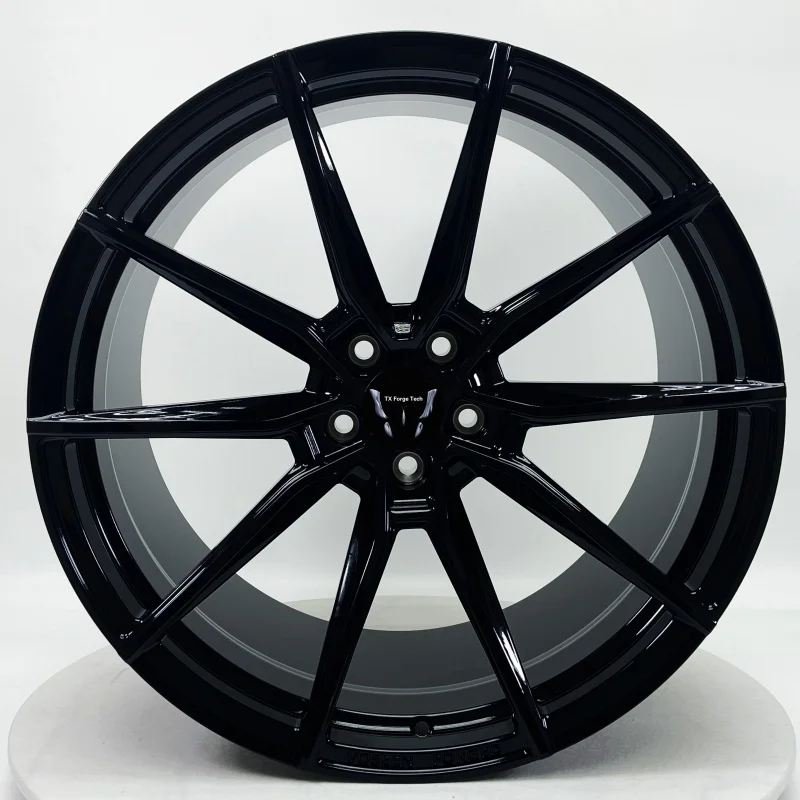 

Прямая продажа с фабрики, цельные ступицы из кованого алюминиевого сплава, колесные диски с глянцевым черным OEM ODM