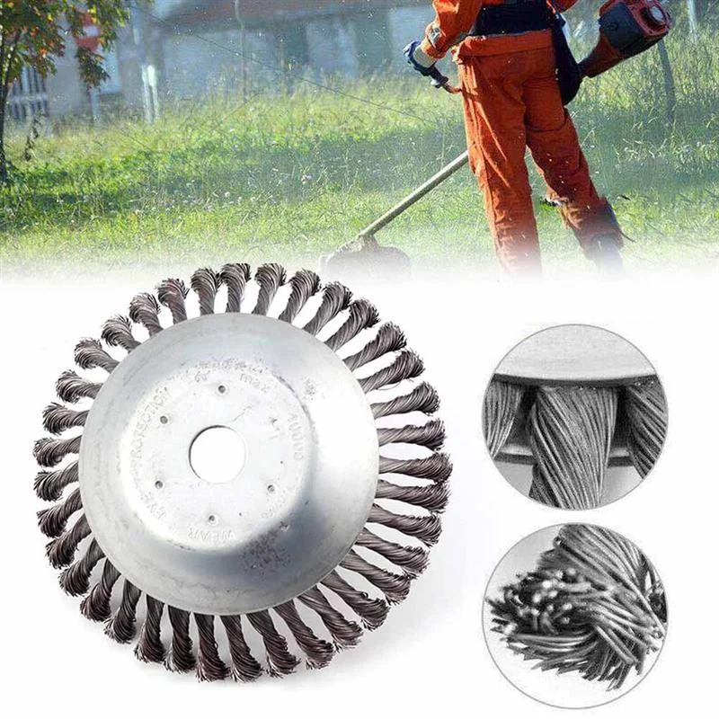 Steel Wire Grass Trimmer Head 6/8 Inches Steel Grasss Trimmer Head Brushcutter Wire  Weed Blade for Garden Lawnmover Power Tool