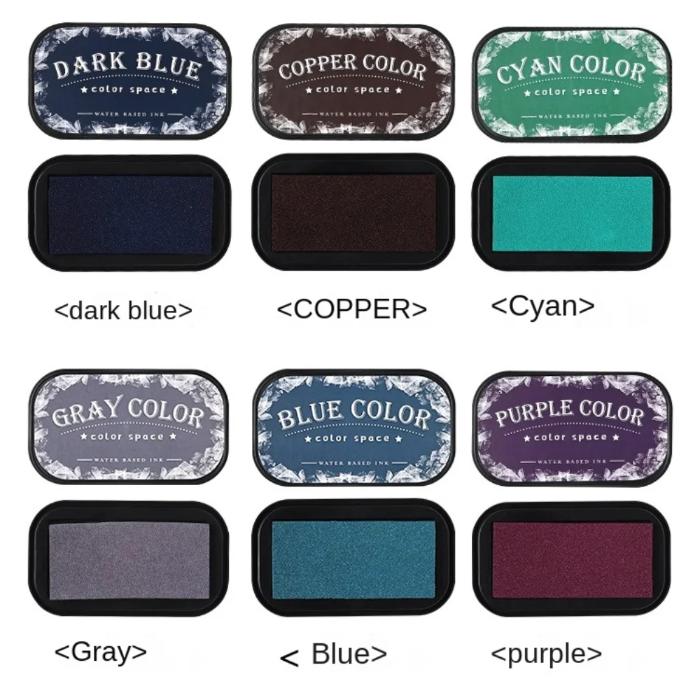 Portable Colorful Water Based Ink Pad High Density Easy to Use Sponge Inkpad Quick Drying Student Supplies Scrapbook Supplies