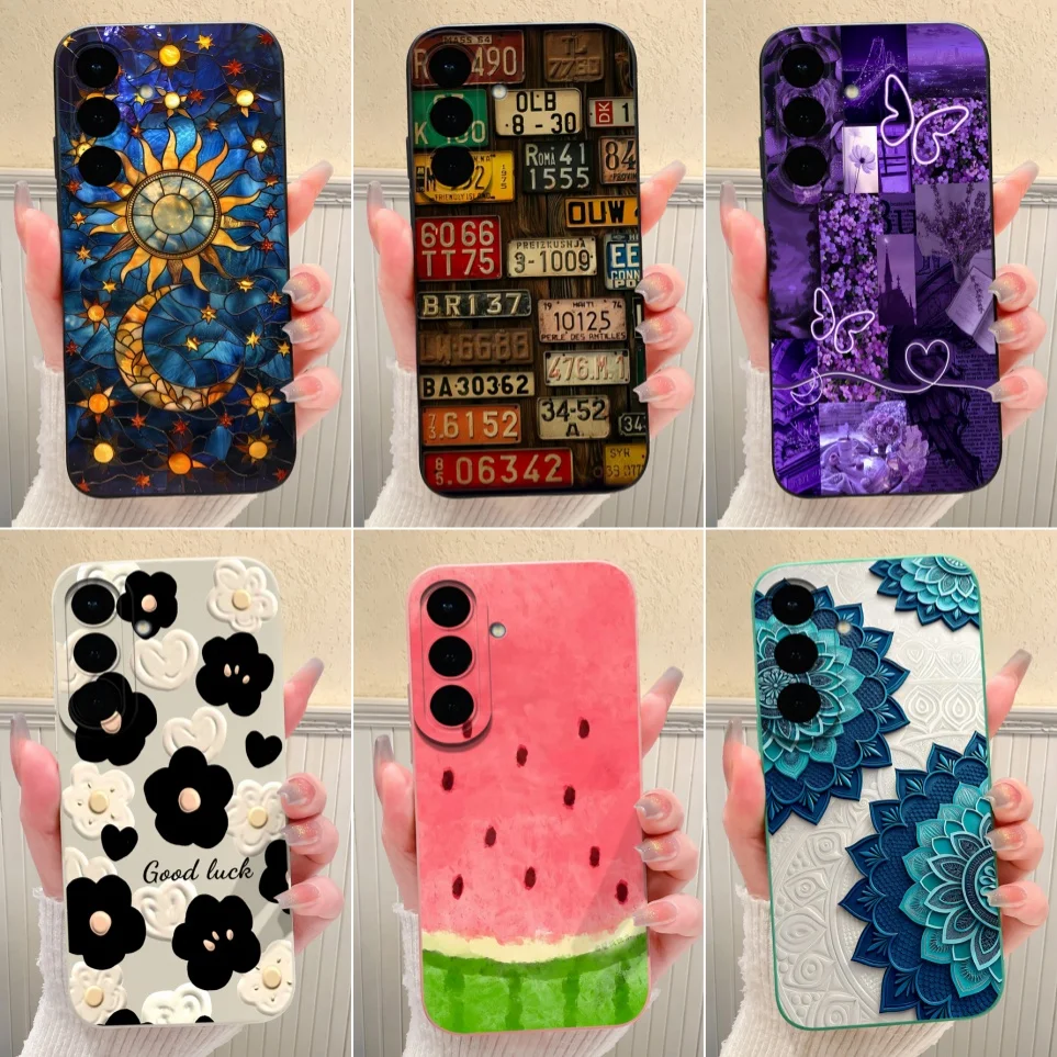 Phone Cases For Samsung Galaxy S26 FE Fashion Sun Moon Shockproof Case For S26 Ultra Funda SamsungS26 Back Cover S26 Plus Coque