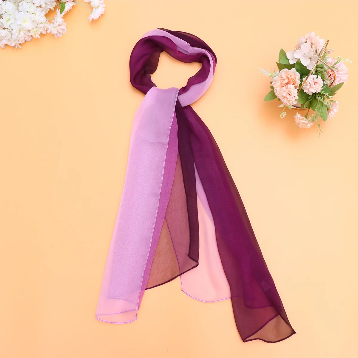 

1Pcs Gradient Scarf Sunscreen Shawl Stylish Sprayproof Dustproof Elegant Women Cape Tippet