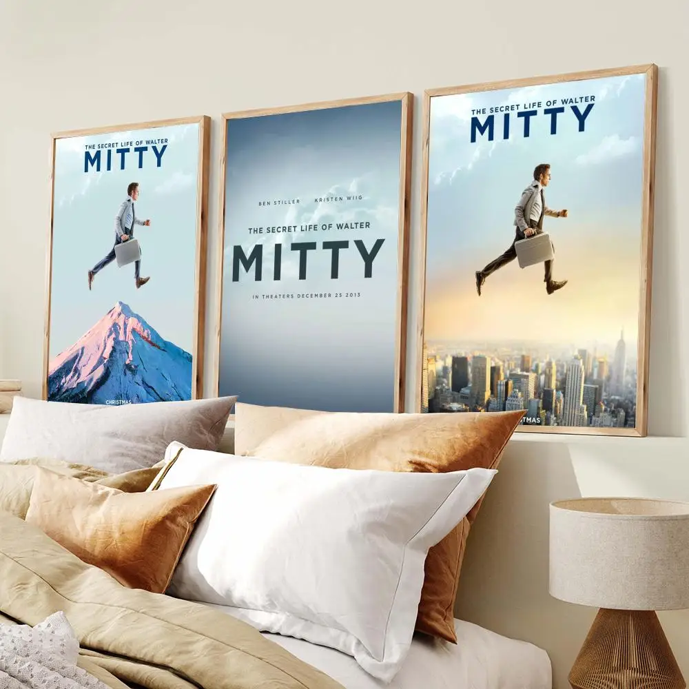 Movie S-Secret Life Walter Mitty Poster PP Wall Decor Posters Celebrity Art Prints Aesthetic Wall Art Bedroom Office Home Gift