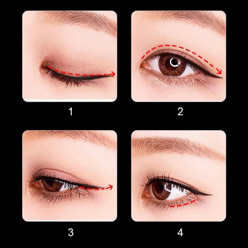 Trucco eyeliner liquido impermeabile per donna Matita per eyeliner liscia a lunga durata ad asciugatura rapida Matita per eyeliner liscia