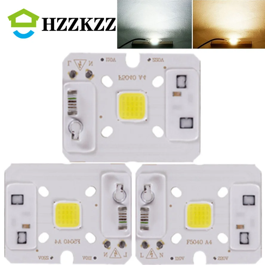 F5040 led cob lâmpada grânulo 10w ac 220v ic inteligente não há necessidade motorista diy luz de inundação lâmpada led spotlight chip lâmpada ao ar