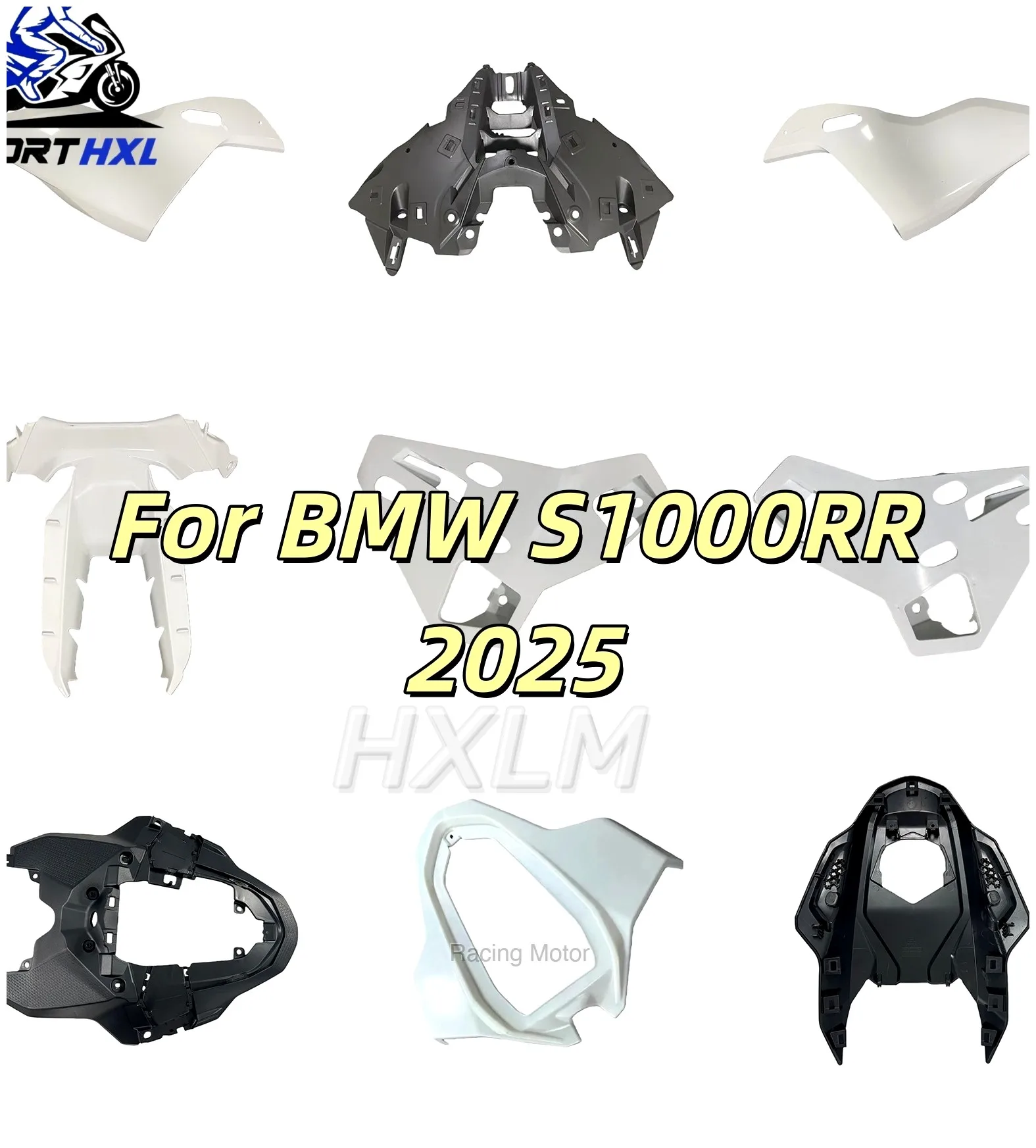 Full Unpainted Motorcycle Front Upper Side Panel with Winglets Fairing Kits Accessories Moto For BMW S1000RR 2025 Supplies | Rac 2