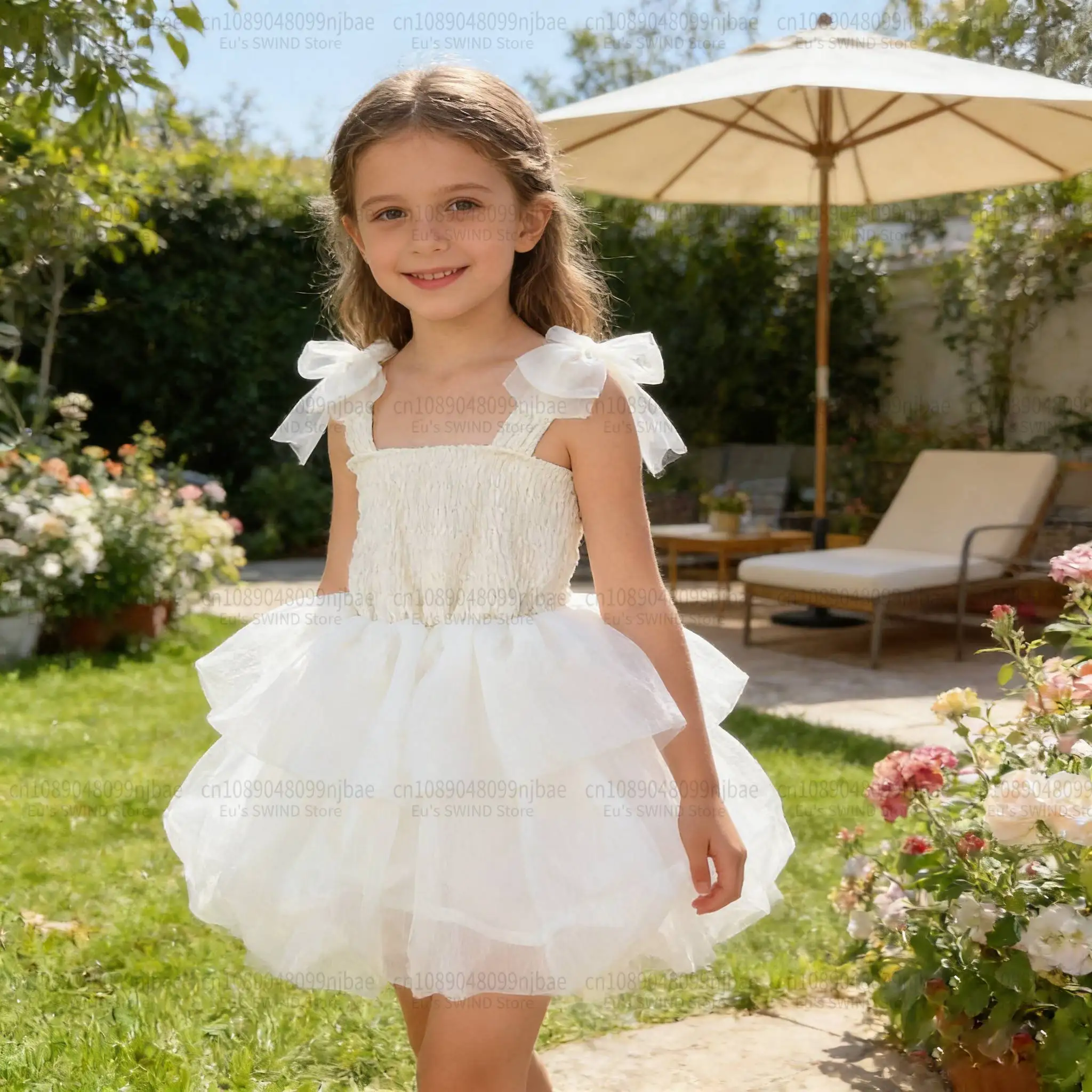 Tutu-Kleid für Babys, Sommerkleid für Mädchen, Taufkleider, Hochzeitskleid für Kinder, Kleidung zum 1. Geburtstag, Prinzessinnen-Partykleid