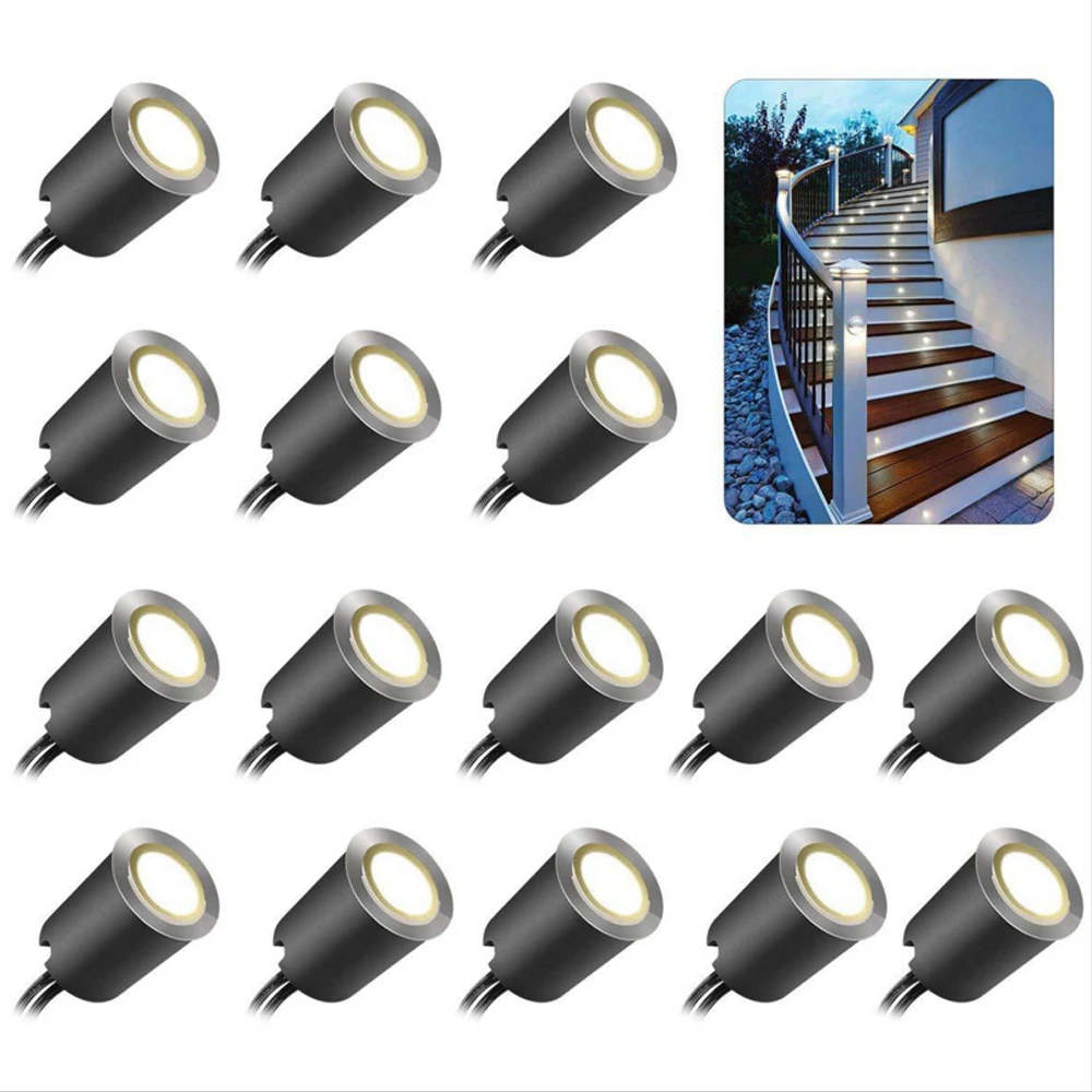 LED Deck Light 12V IP67 Waterproof Underground Lamp Warm White Natural White Garden Spotlight Outdoor Pathway Landscape Lighting