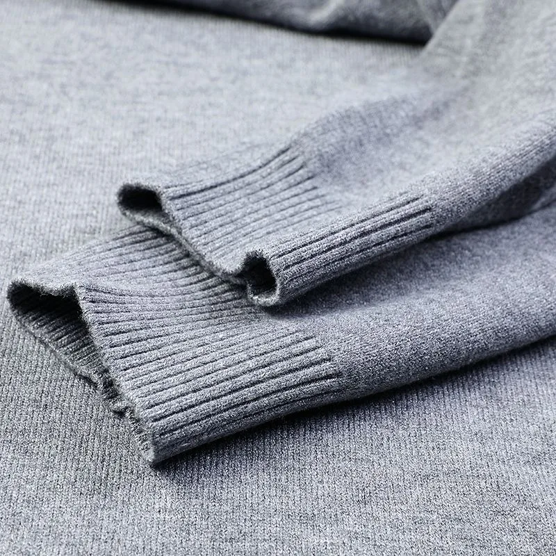 Maglione pullover lavorato a maglia a maniche lunghe da uomo Autunno Inverno Maglione classico caldo termico Maglione bianco giallo zenzero leggero