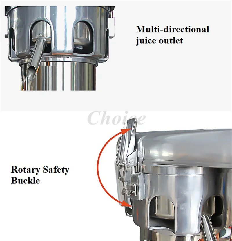 Electric 220v Fruit Juicer Commercial Multi-functional Slag Juice Separation Large-caliber Fruit Juice Machine For Home Use