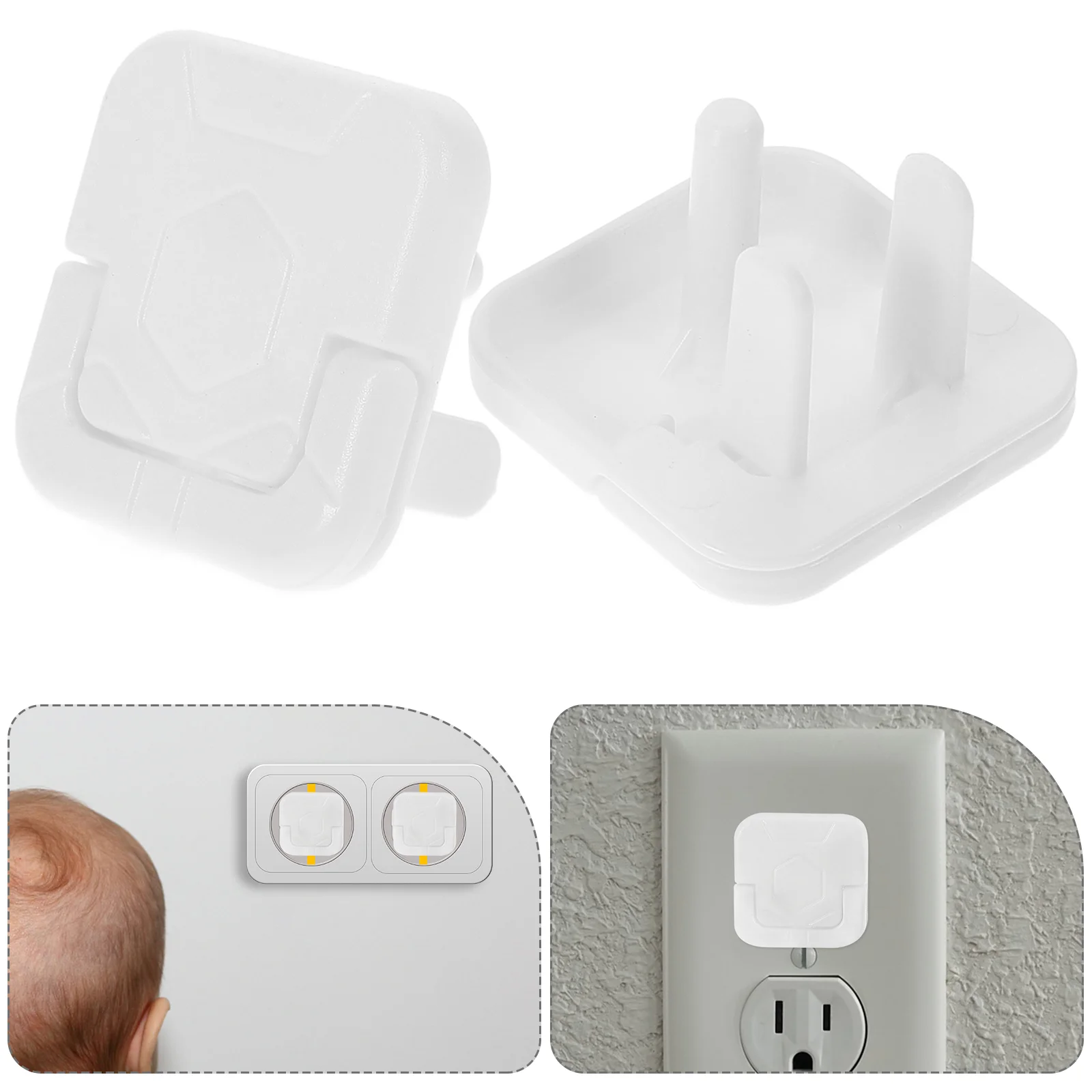 20 Pcs Socket Plug Cover Power Protective Baby Child Proof Covers Plastic Safety Outlet