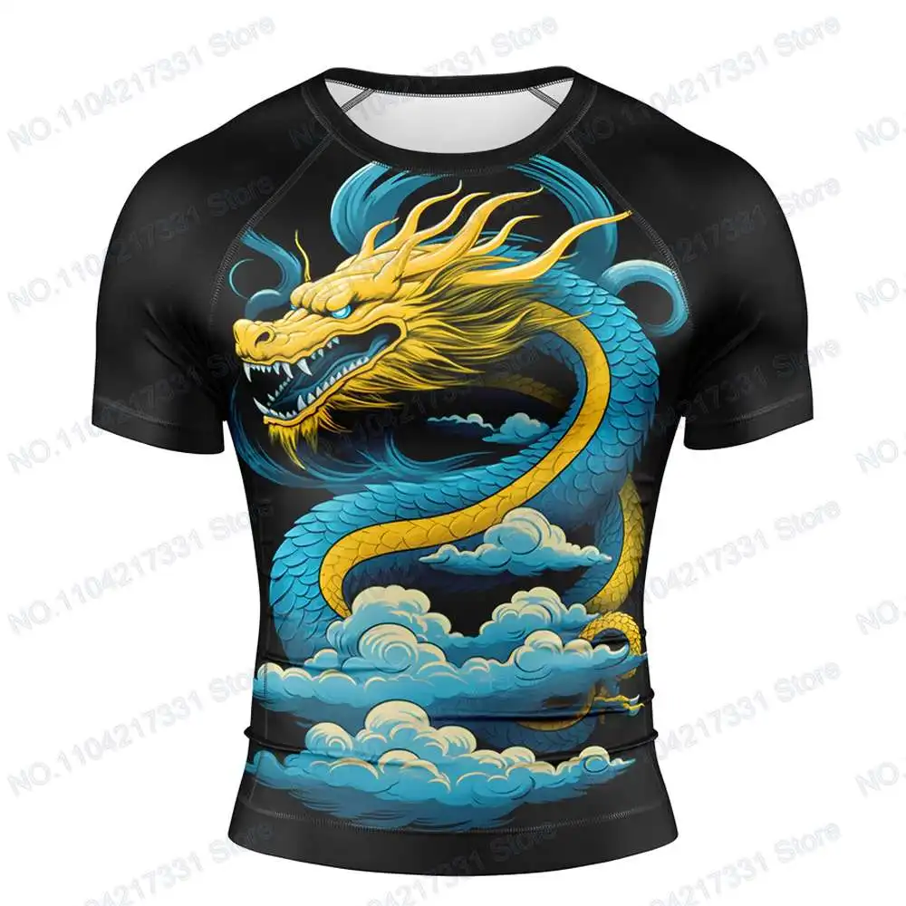 1th New special prints for 2024 T-Shirt Shirt Shorts Surfing Jersey Beach Swimwear Diving Gym MMA BJJ Men Jiu Jitsu Fitness Sets