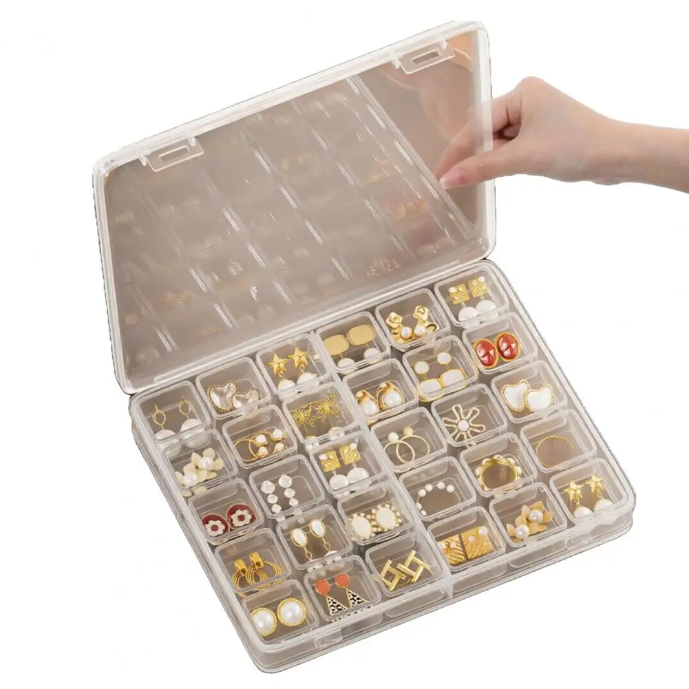 Multifunctional Storage Box, with Flip-Top Airtight Dust-Proof Design, Transparent Contains Independent Small Box Storage Case,