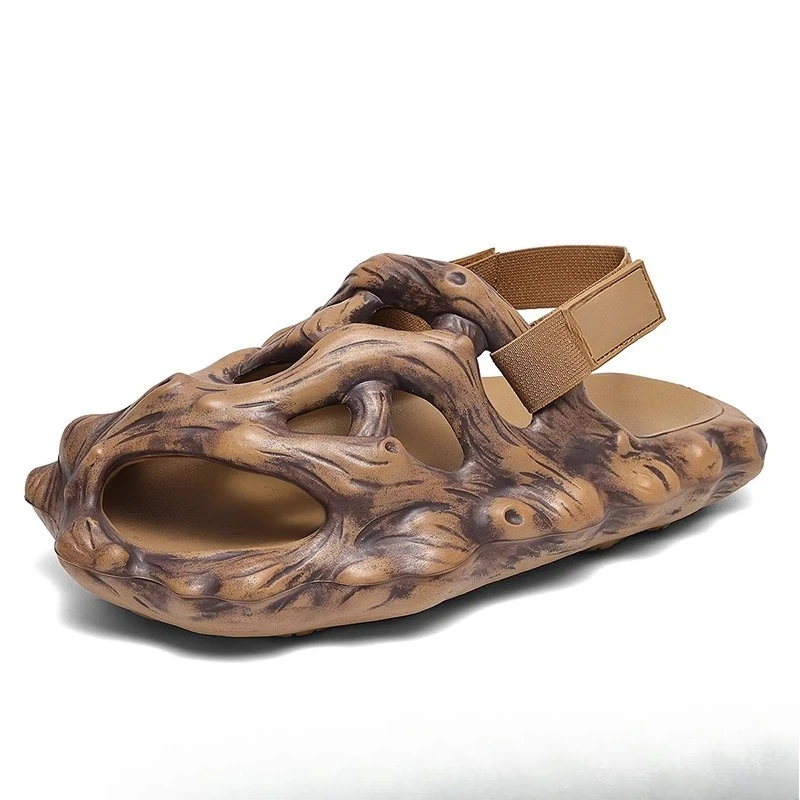 

Tree root slippers casual hole shoes wear cool slippers