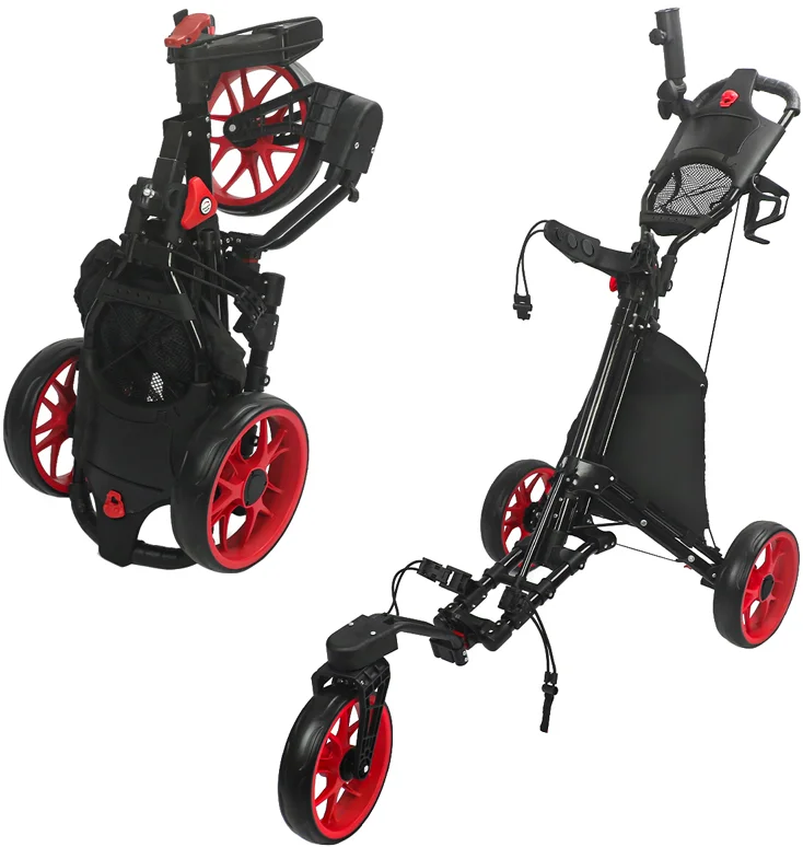CITYSPORTS PRO faltbarer Golf-Schiebewagen, tragbarer Golf-Schiebewagen, leicht zu tragen, einfache Aufbewahrung und tragbares Design – Detail 1