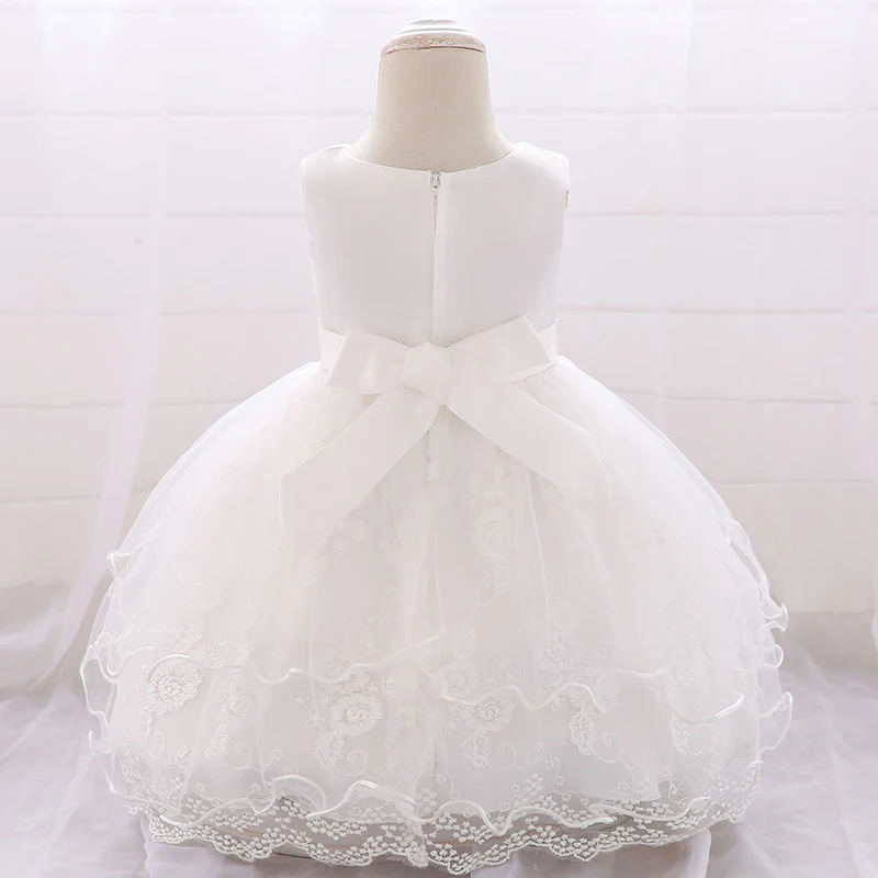 Toddler Infant First Birthday Dress For Baby Girl Clothes Bow Baptism Princess Dress Ceremony Girls Party Gown Vestidos 0-2 Year