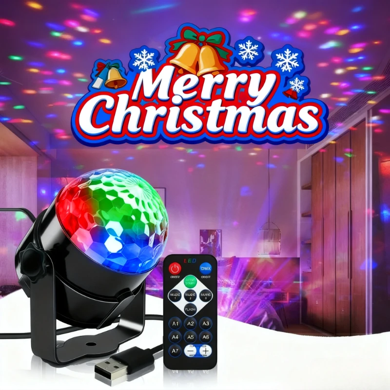 

Colorful Strobe Light Activated Stage with Remote Control Disco Ball Lamps for Home Room Parties Kids Birthday Wedding Bar