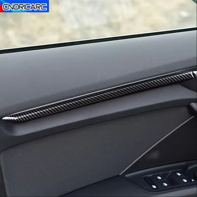 

Car Styling Interior Door Panel Trim Strip Decoration Sticker Cover For Audi A3 8Y 2021 2022 Carbon Fiber Color Auto Accessories