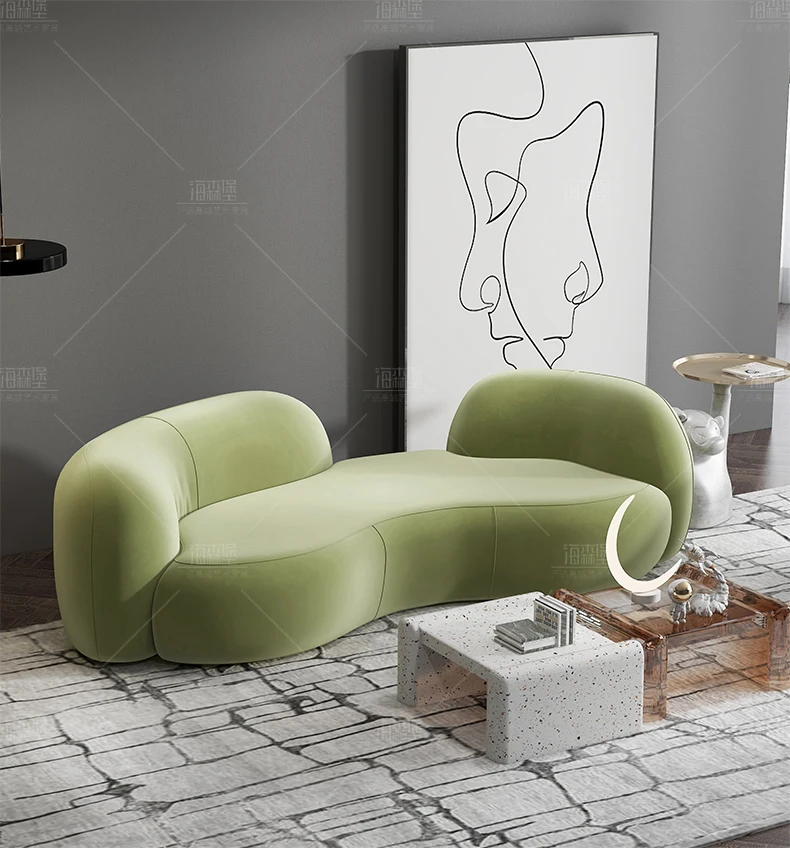 Italian Tateyama Sofa Sectional Love Seat Sofa Luxury Modern Designer Curve Shape Living Room Furniture