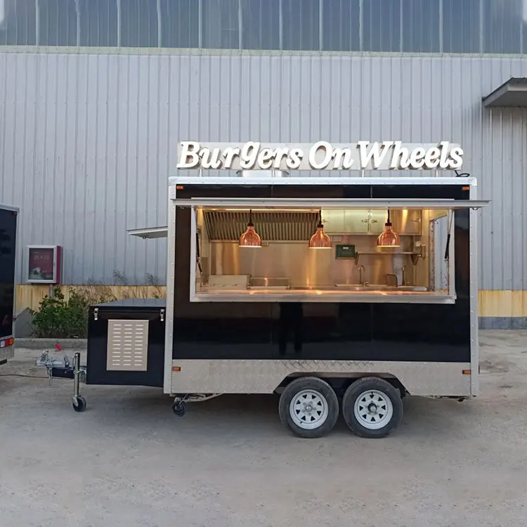 

New Style Truck Food Van With Snack Machine New Product Belgium Mobile Food Truck Trailer Full Kitchen