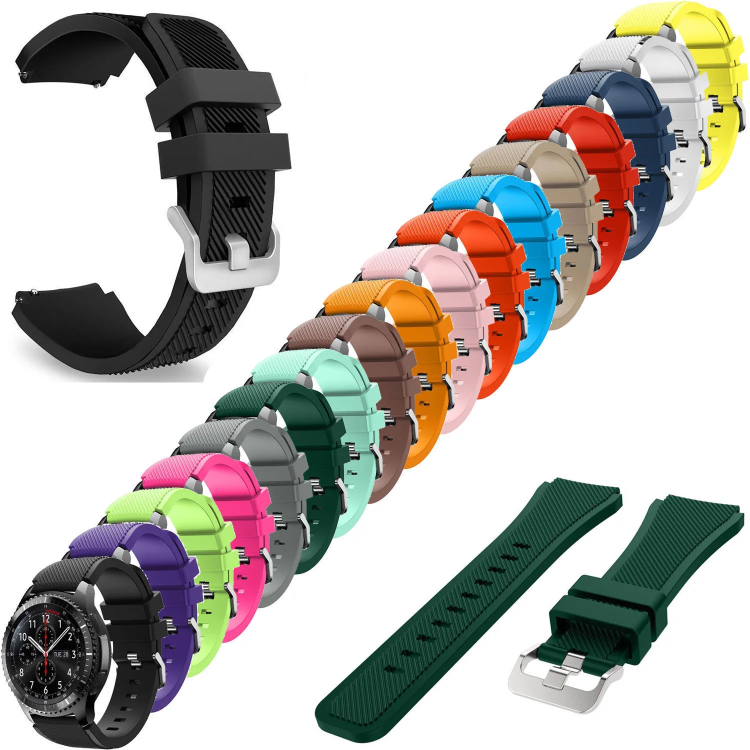 

Gear S3 Frontier Strap For Samsung Galaxy Watch 46mm Band Gear S3 Classic Smart Watch Bracelet 22mm Silicone Watchband