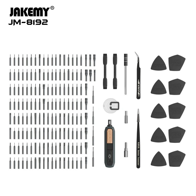 JAKEMY 180 in 1 Precision Magnetic Screwdriver Kit Torx CR-V Bits Screw Driver Set for Mobile Phone Tablet Laptop PC Repair Tool