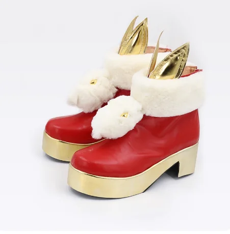 Gwen Ano do Coelho Sapatos Vermelhos Mulher Halloween Cosplay LOL Prop Botas Gwen