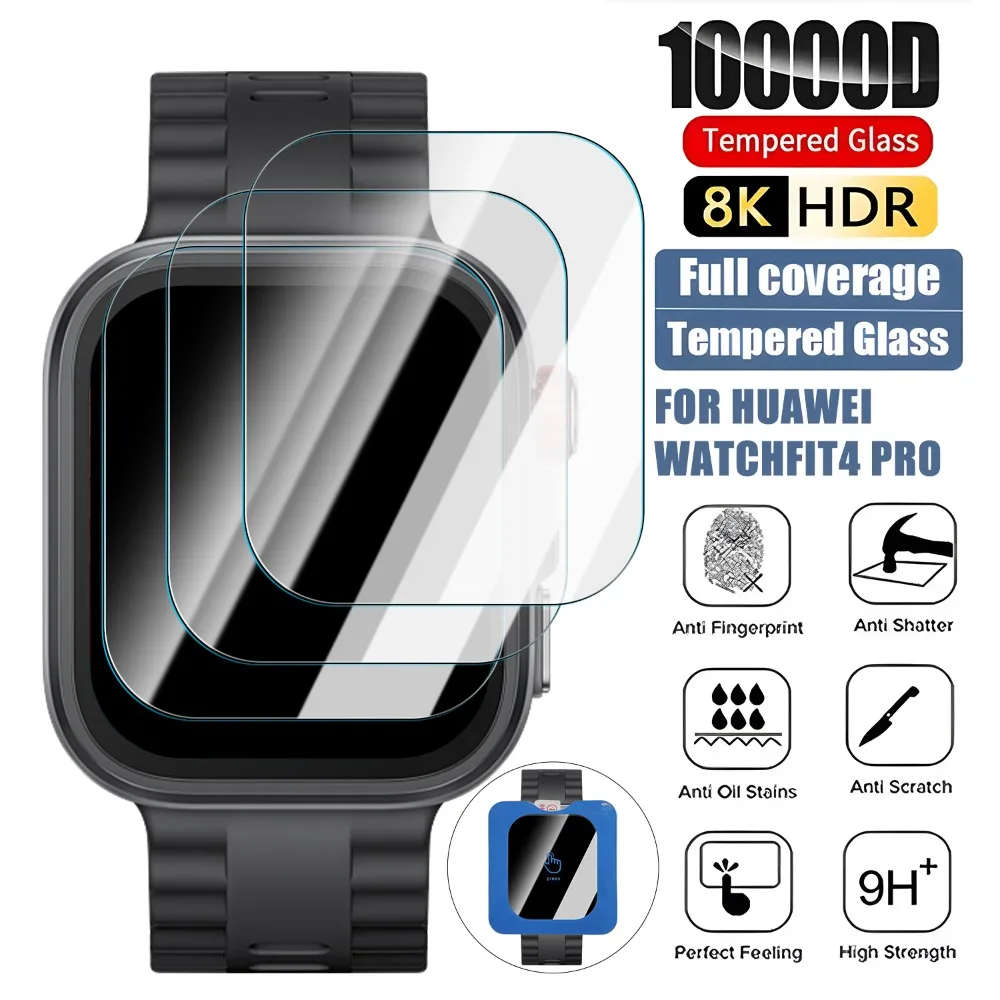 9H Tempered Glass Easy Install Screen Protectors For Huawei Watch Fit 4 Pro 4Pro Anti Scratch Glass Films Smartwatch Accessories