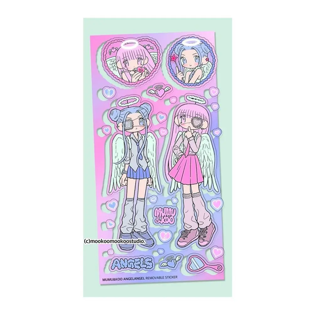Mookoo Korean Stickers Y2k Millennium Hot Girl Character Handbag Stickers Ins High Beauty Popular Phone Case DIY