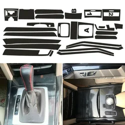 Car Interior Trim Black Cover For Mercedes For Benz Class E W212 5D Carbon Fiber Interior Trim Decals NEW