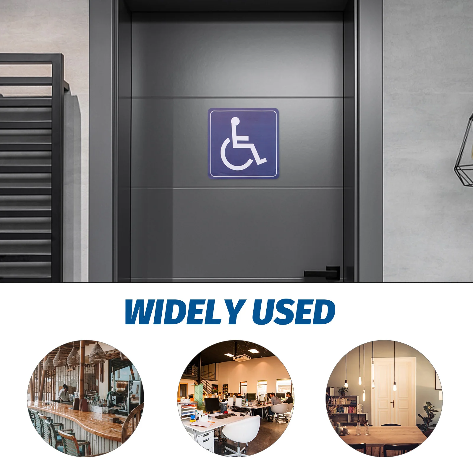 4 Pcs Wheelchair Sign Disabled Sticker Decals Self Adhesive Bumper Pvc Stickers for Cars