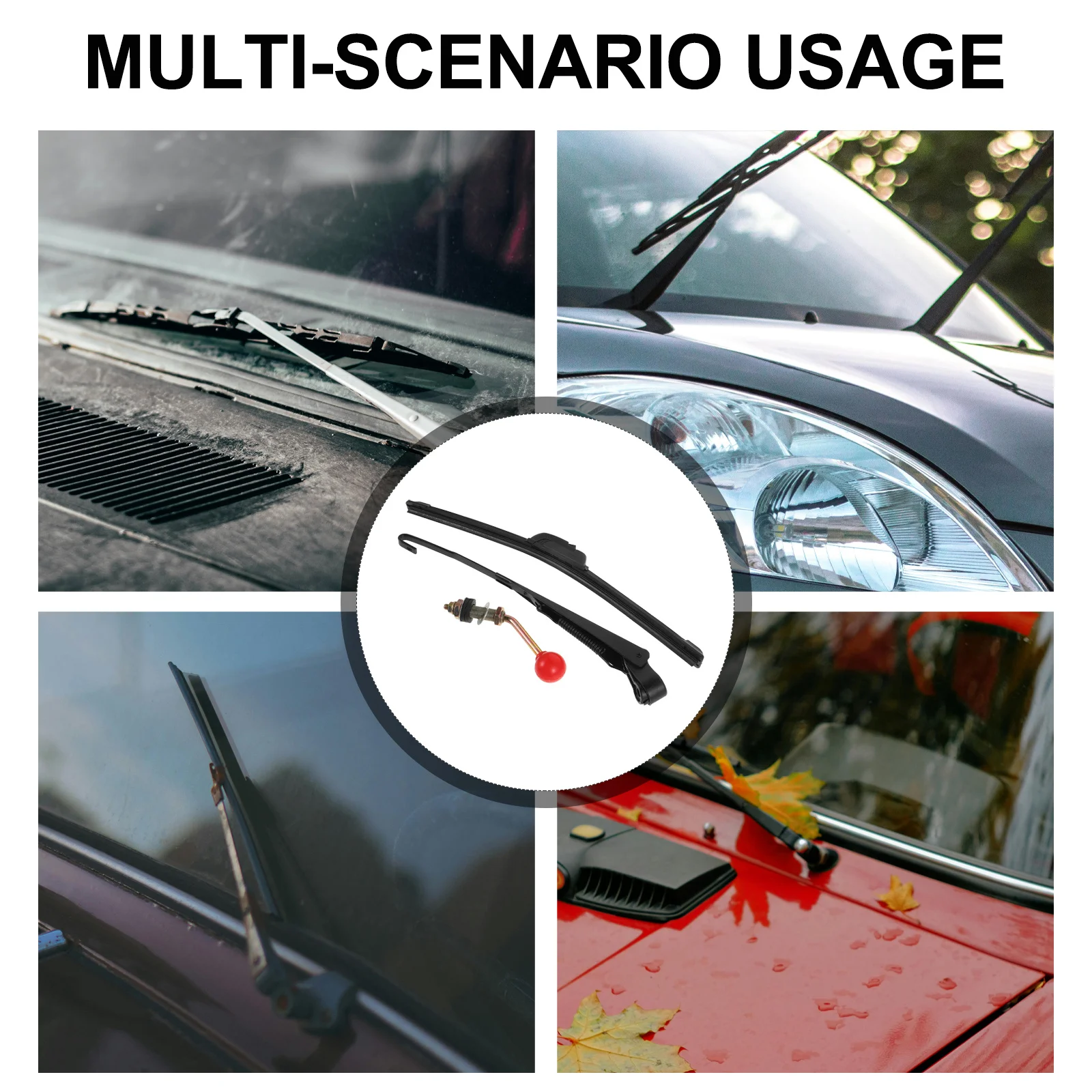 دليل شبه المغلقة ممسحة زجاج أمامي تعمل باليد استبدال عالمي للدراجات النارية Utv على الطرق الوعرة ملحقات ممسحة عدة #5