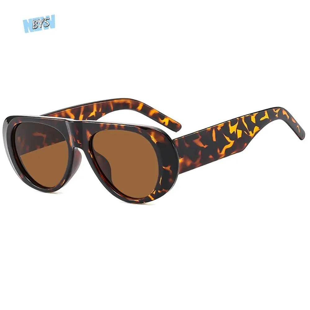 

Trend Lightweight Large Frame Sunglasses Fashion Wide Legs Sun Glasses Leopard Print Vintage UV400 Eyewear Travel